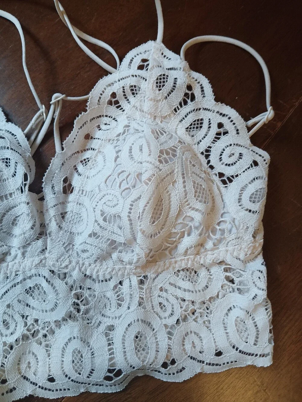 White Lace Bralette size Small by PINK